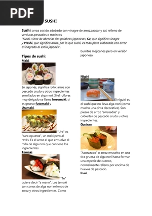 Recetario sushi (Articulo)