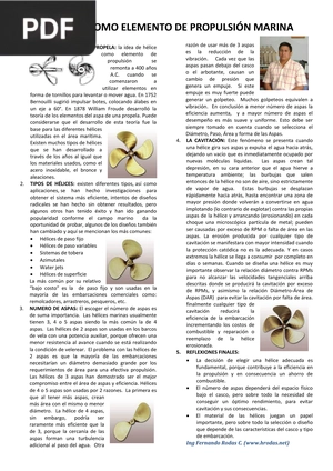 La hélice como elemento de propulsión marina (Articulo)