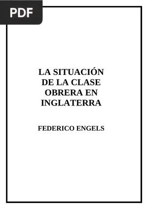La situación de la clase obrera en Inglaterra