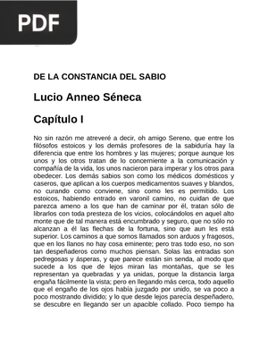 De la constancia del sabio