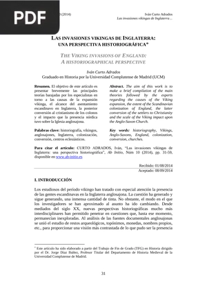 Las invasiones vikingas de Inglaterra: una perspectiva historiográfica