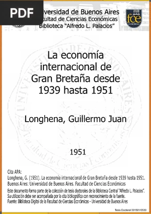 La economía internacional de Gran Bretaña desde 1939 hasta 1951