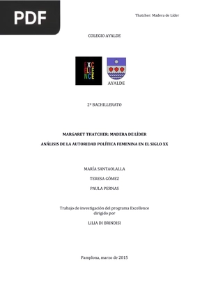 Margaret Thatcher: Madera de líder análisis de la autoridad política femenina en el siglo XX