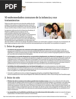 10 enfermedades comunes de la infancia y sus tratamientos (Articulo)