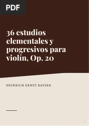 36 estudios elementales y progresivos para violín, Op. 20