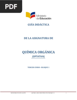 Guía didáctica de la asignatura de Química Orgánica