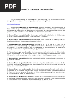 Introducción a la nomenclatura orgánica (artículo)