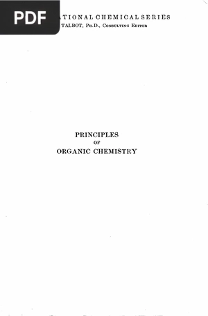 Principles of Organic Chemistry (inglés)