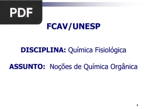 Noções de Química Orgânica (presentación) (portugués)