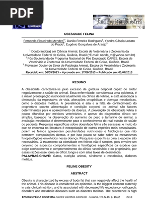 Obesidade Felina (Portugués)