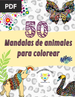 50 Mandalas de animales para colorear