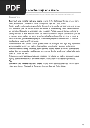 Dentro de una concha viaja una sirena