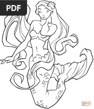 Sirena para colorear