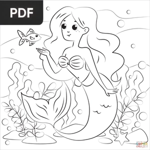 Sirena para colorear