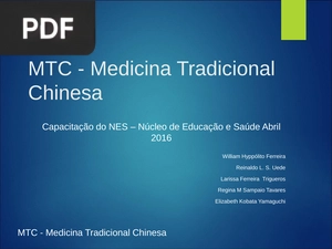 MTC - Medicina Tradicional Chinesa  (Portugués) (Presentación)