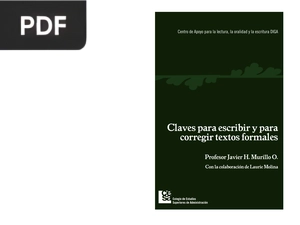 Claves para escribir y para corregir textos formales