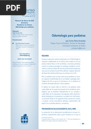 Odontología para pediatras (Artículo)