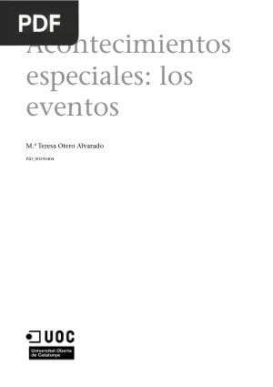 Acontecimientos especiales: los eventos