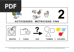 Actividades de motricidad fina: dentro y fuera con formas y colores