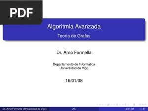 Algoritmia Avanzada. Teoría de Grafos