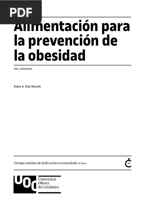 Alimentación para la prevención de la obesidad