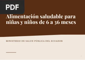 Alimentación saludable para niñas y niños de 6 a 36 meses