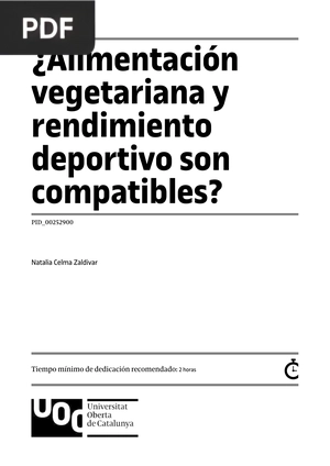 Alimentación vegetariana y rendimiento deportivo son compatibles