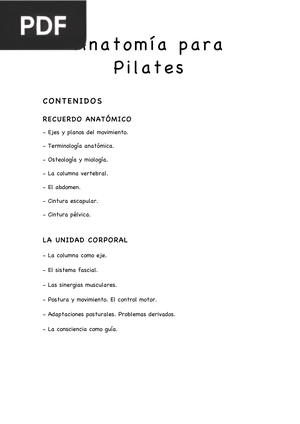 Anatomía para Pilates