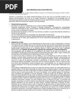 Anatomofisiología Aviar Práctica