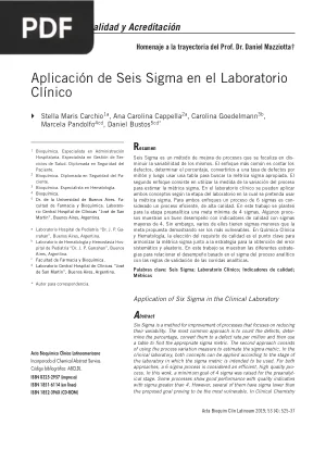 Aplicación de Seis Sigma en el laboratorio clínico