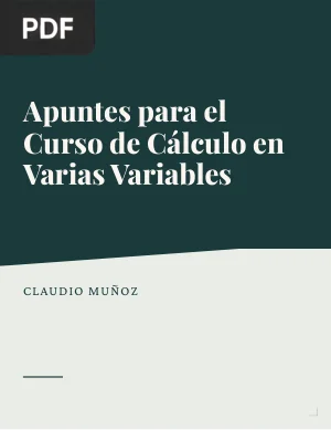 Apuntes para el Curso de Cálculo en Varias Variables