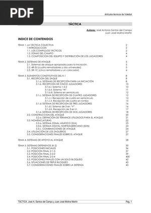 Artículos técnicos de Voleibol