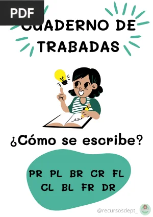 Bonito Cuaderno para Trabajar las Trabadas