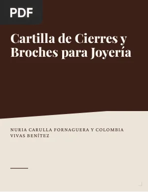 Cartilla de Cierres y Broches para Joyería