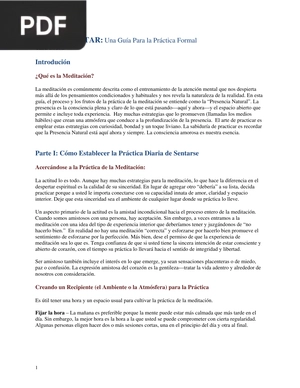 Cómo Meditar: Una Guía Para la Práctica Formal