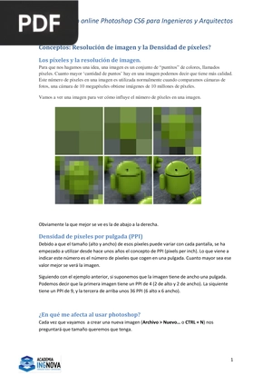 Conceptos: Resolución de imagen y la Densidad de píxeles