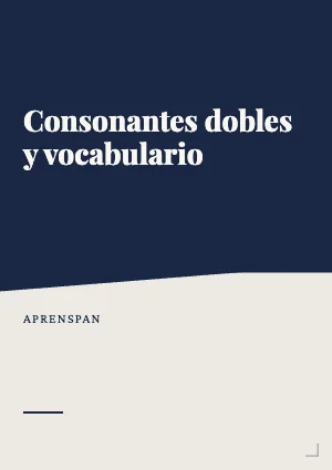 Consonantes dobles y vocabulario