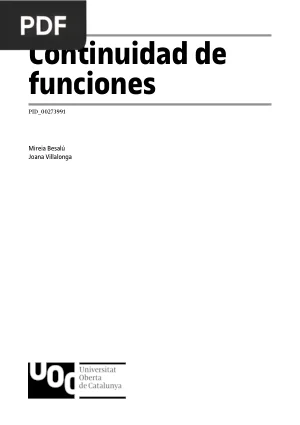 Continuidad de Funciones