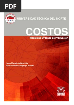 Costos. Modalidad ordenes de producción