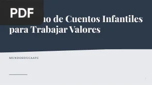 Cuaderno de cuentos infantiles para trabajar valores