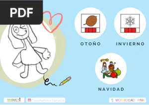 Cuaderno de motricidad fina: otoño, invierno y Navidad