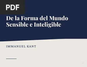 De la Forma y de los Principios del Mundo Sensible y del Mundo Inteligible