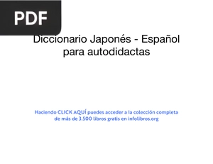 Diccionario Japonés. Español para autodidactas