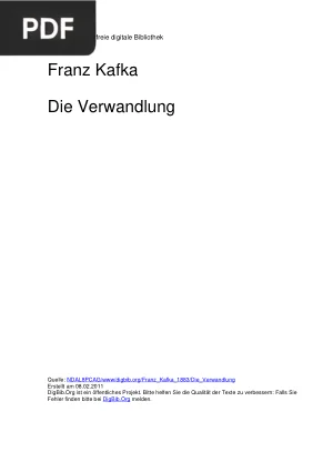 Die Verwandlung (La metamorfosis)