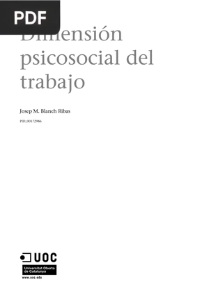 Dimensión Psicosocial del Trabajo