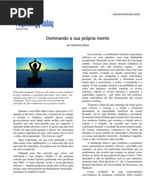 Dominando a sua própria mente