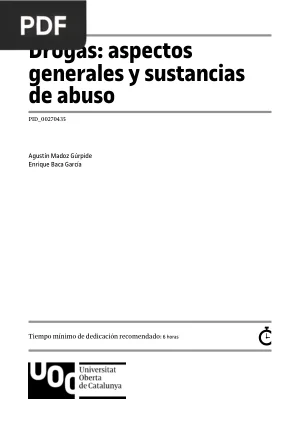 Drogas: aspectos generales y sustancias de abuso