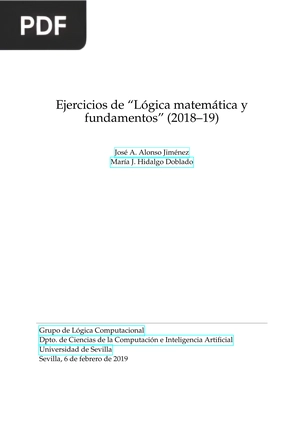 Ejercicios de “Lógica matemática y fundamentos” (2018–19)