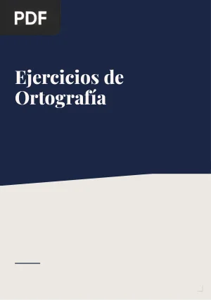 Ejercicios de ortografía