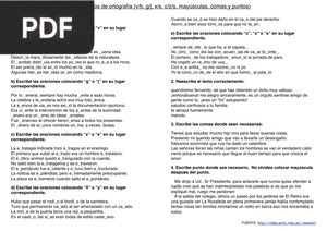 Ejercicios de ortografía